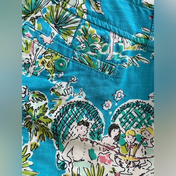 Lilly Pulitzer Callahan Jungle Glam Toile Shorts Women's Size 0 - Picture 4 of 5